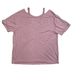NWOT Anthropologie T.la Scooo Neck T-shirt Size Small Pink